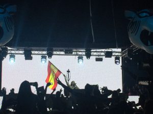 Steve Aoki with the Spanish Flag
