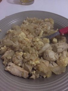 Chicken-fried rice, attempt 1