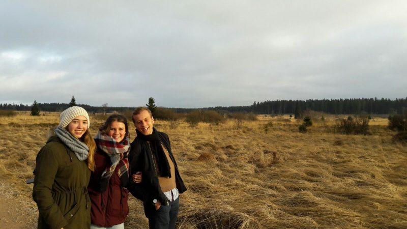 Melina, Lauranne, and me at Hautes Fagnes
