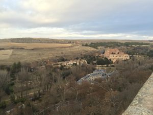 Segovia countryside with the Monastery of Saint Mary of Parral