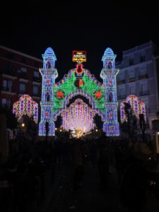 Lights in Valencia for Las Falles
