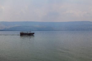 A fishing boat on the Sea of Galilee