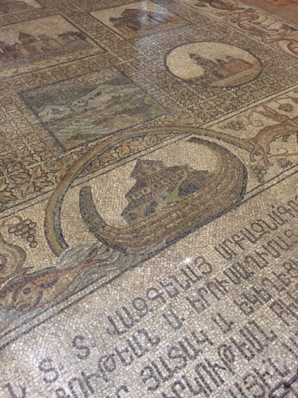 Mosaic floor in the church