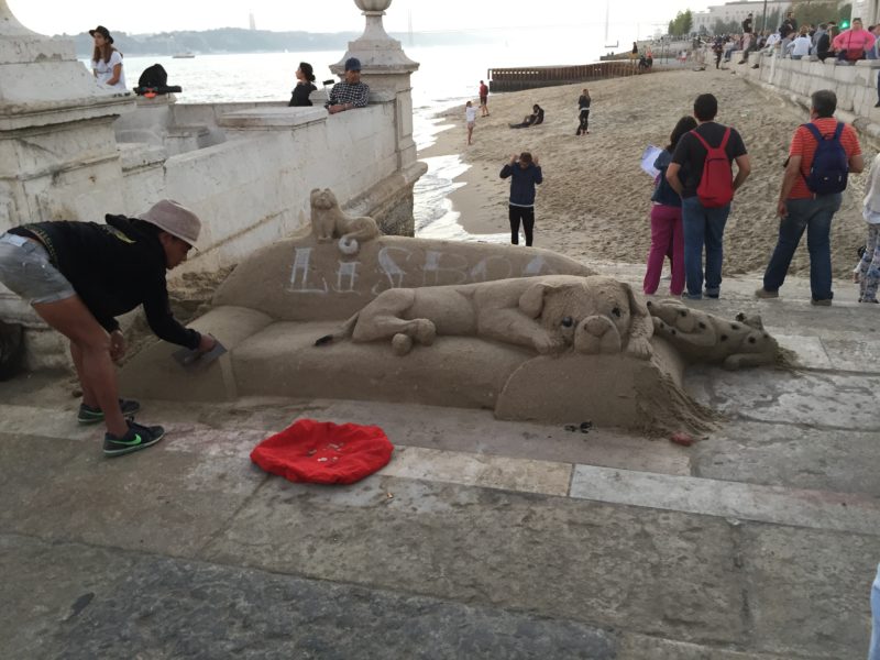 Sand sculpture in Lisbon