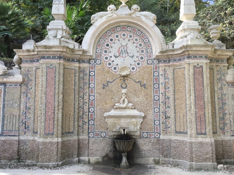 A beautiful mosaic fountain